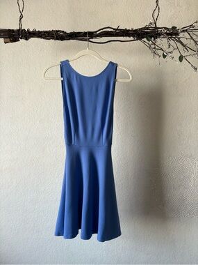 American Apparel Blue Sleeveless Flared Midi Dress
